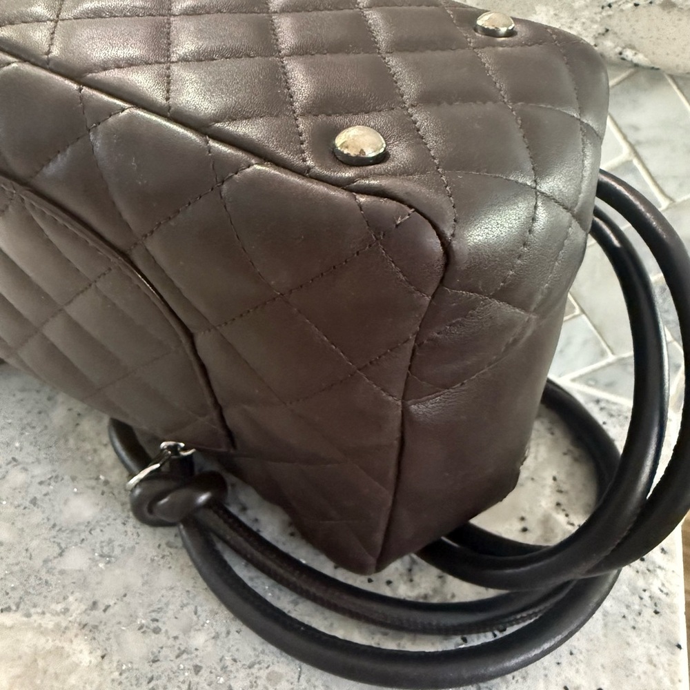 Chanel CC Chocolate Quilted Cambon Ligne Bowler Shoulder Bag - Picture 9 of 16